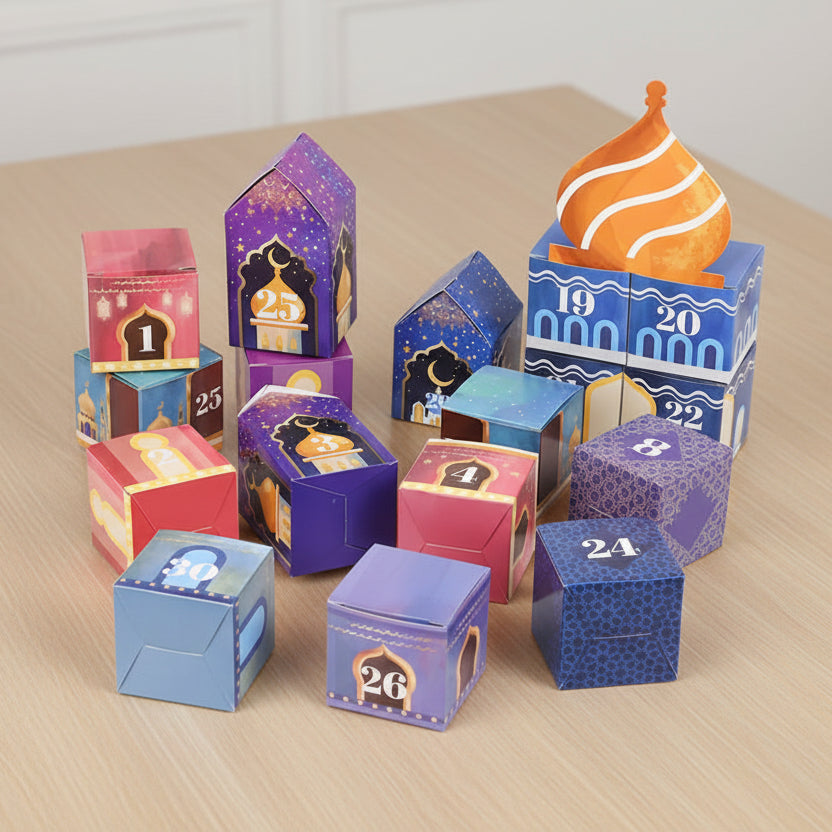 🌙Ramadan & Eid Kalender für Kinder - 30 Tage individuell befüllbare Geschenkboxen
