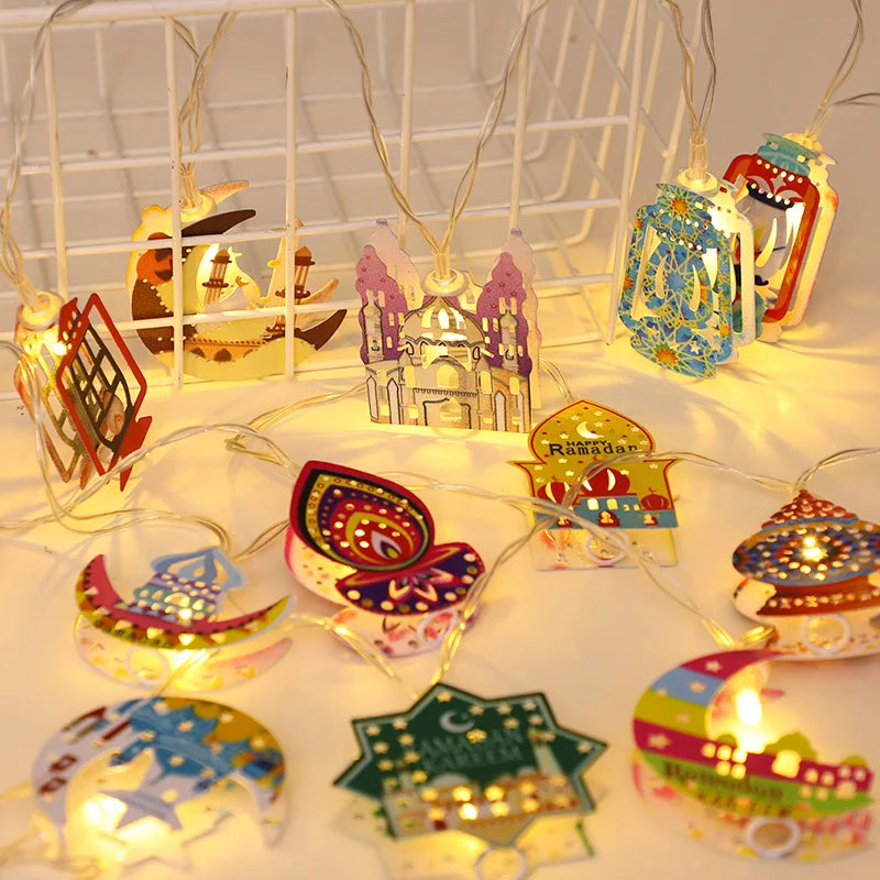 ⭐Ramadan & Eid LED Lichterkette – Mond & Sterne, Batteriebetrieben
